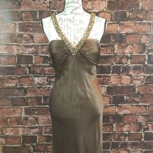 Beautiful Cache Brown Evening Gown/Prom Dress